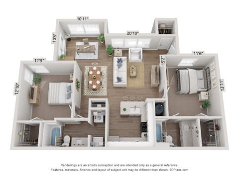 a floor plan of the villas at houston levee west apartments in cordova,